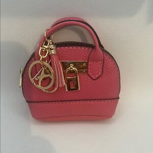 Handbag charm pink with Gold Accents
